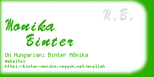 monika binter business card