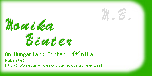 monika binter business card
